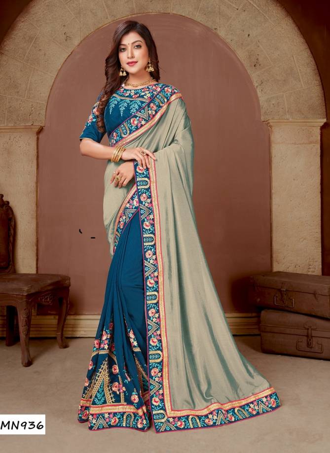 Manohari Roohi 13 Latest Casual Heavy Wedding Wear Embroidery work Sarees Collection
